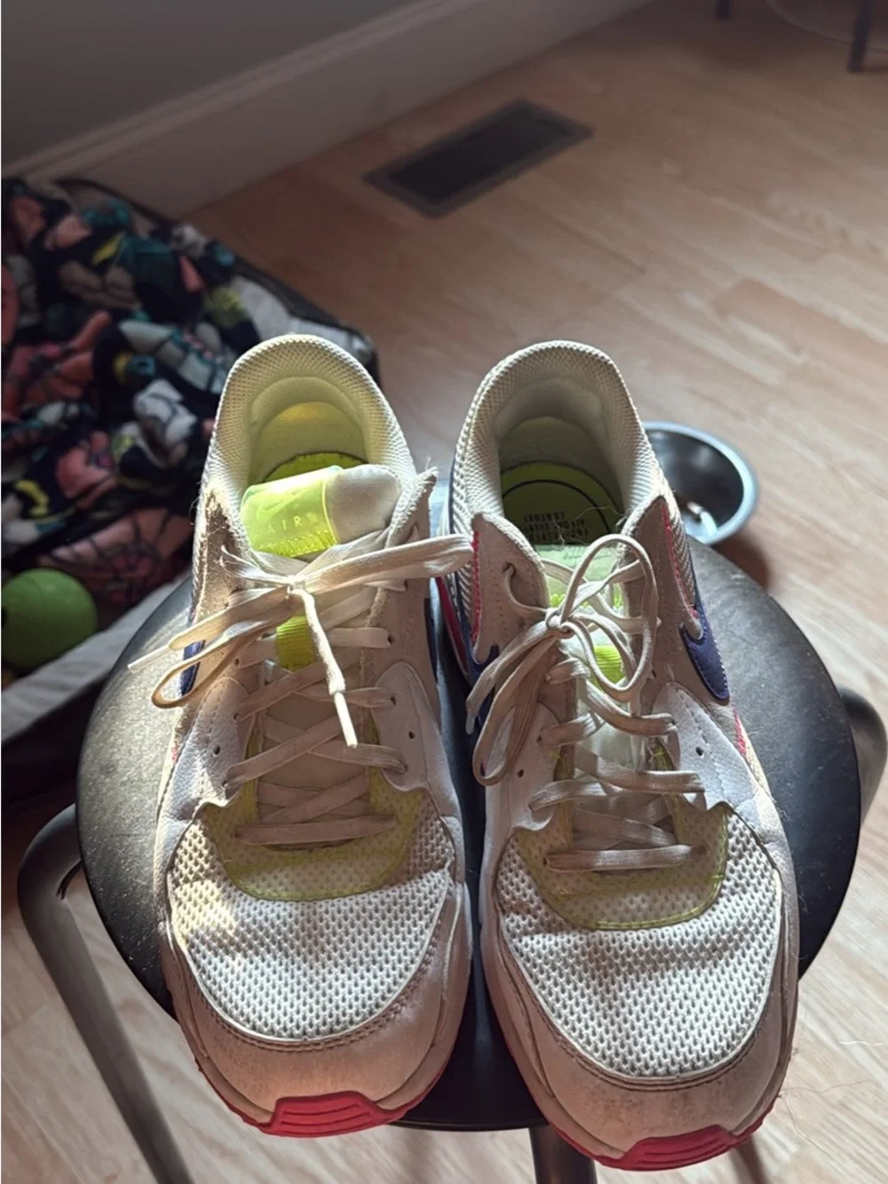 Nike White & Neon Air Max Sneakers